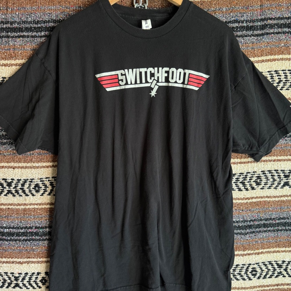 Switchfoot Top Gun Band TShirt Mens XXL Black Short Sleeve Tee
